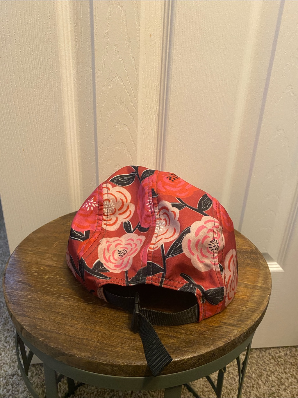 Women’s Floral Pink And Red Five-Panel Hat — image 3 of 5